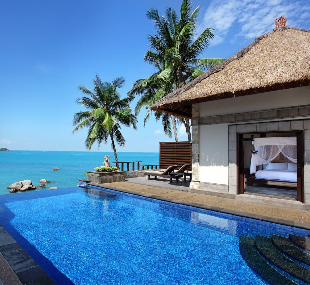 bintan, banyan tree, villa, pool, view