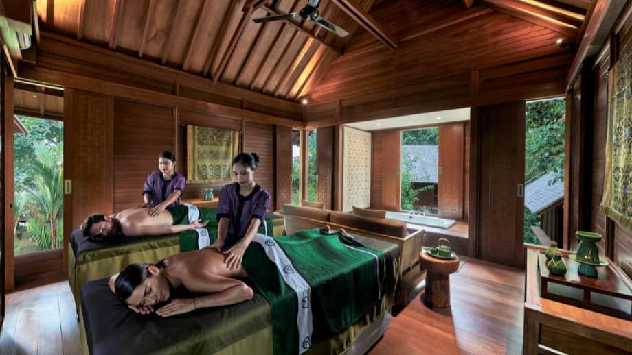 Bintan, banyan tree, spa, couple