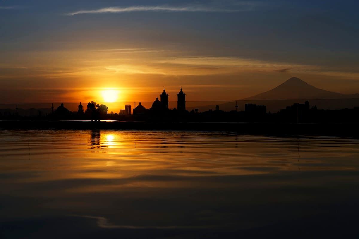 puebla pool morning view